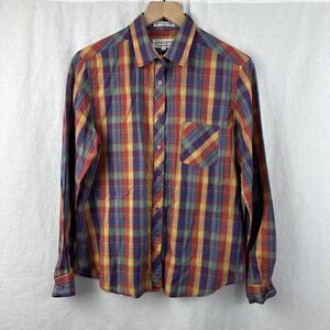 Ship N Shore Multicolor Plaid Western Prairie Button Shirt Size 16